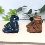 革細工 ミニチュア普通エンジニアブーツ　一足　miniature boots.