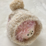 犬猫 ニット 帽子 耳出し SM ふかふかベージュ 送料込