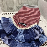 現品限り☆犬服M長め☆カジュアルワンピース
