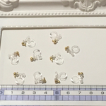 【再販】 感謝SALE お試し <4個> カン付き 樹脂ノンホールピアス ゴールド イヤリング 金属アレルギー対応