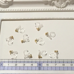 【再販×10】 <10個> カン付き 樹脂ノンホールピアス ゴールド イヤリング 金属アレルギー対応