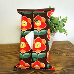 BOXティッシュカバー＊レトロ茶花