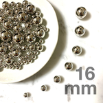 【10個】CCB 16mm / シルバーカラー / メタルプラスチックビーズ #0034