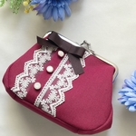 冬支度メルヘンがま口ポーチ👛大容量♡ベリーチョコレート🍫