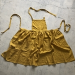 FRENCH LINEN100％　ギャザーエプロン　W75