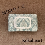 再再販☆mini☆ウェットティッシュケース☆ダマスク柄スモーキーブルー☆ノーマル