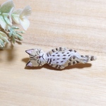 ネコの刺繍ブローチ  〜nap cat〜
