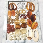 一点限り☆【送料無料】A：ブラウン＆ベージュ系  パーツアソート  50pcs