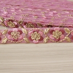インド刺繍リボンᢂ 細リボン花オールドピンク　インド刺繍/インドリボン/刺繍リボン/刺繍/リボン/シルクリボン//トリム/ブレード/ジャガードリボン/チロリアンテープ/レース/チュール/インド