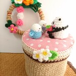 ※usagisora様専用商品です(おかざり、インコちゃんとパンダさんの小物入れ大サイズ)