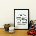 ＊1500枚達成＊My Baby's Poster "classic_twins"／フレーム付きベビーポスター