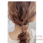❤️530 ♡革紐レザーヘアアクセサリー♡