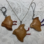 【屋久杉】千鳥ペンダントトップ.キーホルダー.ストラップ