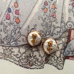 one rose pierce / earring