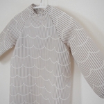 洗濯機で洗える お食事 エプロン 長袖 ロング 送料無料