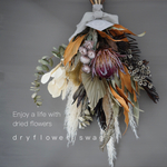 ｄｒｙｆｌｏｗｅｒ　ｓｗａｇ　プロテア　ドライフラワースワッグ 花束　ナチュラル 　