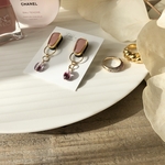 ■数量限定■チェコビーズ×ピンクＳ　ピアス／イヤリング