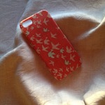 布張り　iphone4/4sケース（バード　あかね）