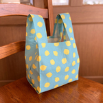 ＊布エコバッグ　小さめ＊【マチ15㎝】　カナリア　レモン🍋ブルーグリーン
