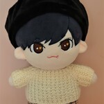 20ｃｍぬいぐるみ用　模様編みセーター【白】