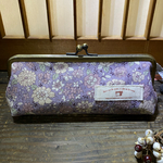 satoko1017様専用  yuwa  パープル　花柄 ペンがま口 