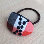 ミナペルホネン ヘアゴム handmade tambourine レッドネイビーmix