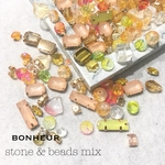 A244【送料無料】30g  ピンク系  ビジュー＆ビーズミックス