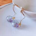 花 しゃるる（パープル） ピアス ・イヤリング