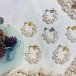 パールフープピアス