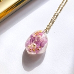 春の紫　ネックレス