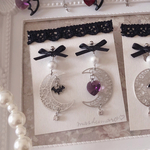 midnight moon…purple🌙‪.̩₊̣.̩✧‬( pierce or earring)