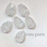 clear crush drop beads6p