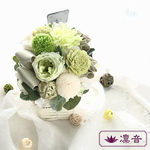 プリザーブドフラワー仏花・お仏壇の花 ペットのお供えアレンジメント【てまり草】（てまりそう）