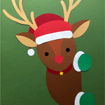 クリスマス　冬の壁面飾り《トナカイ》