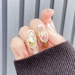 新作◡̈*.。変形ゴールドデザイン×ドライフラワー レジン💍リング ♥2set♥