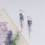 Violet & lavender ピアス（イヤリング）