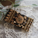 【パッチンピン】刺繍リボンFlower 🌼Black♡