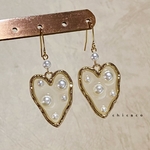 ハート♡パールピアス／イヤリング