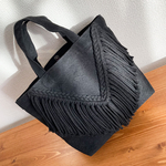 Washed V Fringe Bag