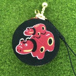 赤べこのマカロンポーチ☆４ｃｍ