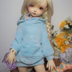 {送料込み}myoudoll 40センチサイズ　MDD　ぬいぐるみパーカー　みずいろ