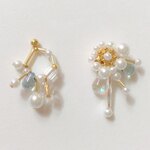 “泡雫” burst open earring