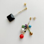 ”Black "  Candy 黒飴のイヤリング