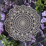 タティングレース パターン（編み図）ドイリー「フローラ」