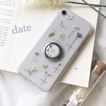 【new】植物標本 のような 押し花 スマホリング スマホケース iPhone - dictionary_can't forget  *。 date