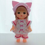 メルちゃんサイズ　パジャマ3点セット　小花柄　ピンク水玉　服　ソランちゃん　レミンちゃん