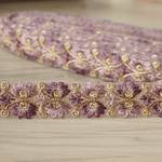 インド刺繍リボンᢂ インド刺繍/インドリボン/刺繍リボン/刺繍/リボン/シルクリボン/シルク/トリム/ブレード/ジャガード/ジャガードリボン/チロリアンテープ/レース/チュール/インド/チュールレース