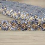 インド刺繍リボンᢂ インド刺繍/インドリボン/刺繍リボン/刺繍/リボン/シルクリボン/シルク/トリム/ブレード/ジャガード/ジャガードリボン/チロリアンテープ/レース/チュール/インド/チュールレース