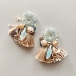 パレードタッセルピアス【アクアフラワー】