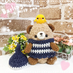 あみぐるみ🧶どんぐり帽子のまんまるモコモコクマちゃん❤️